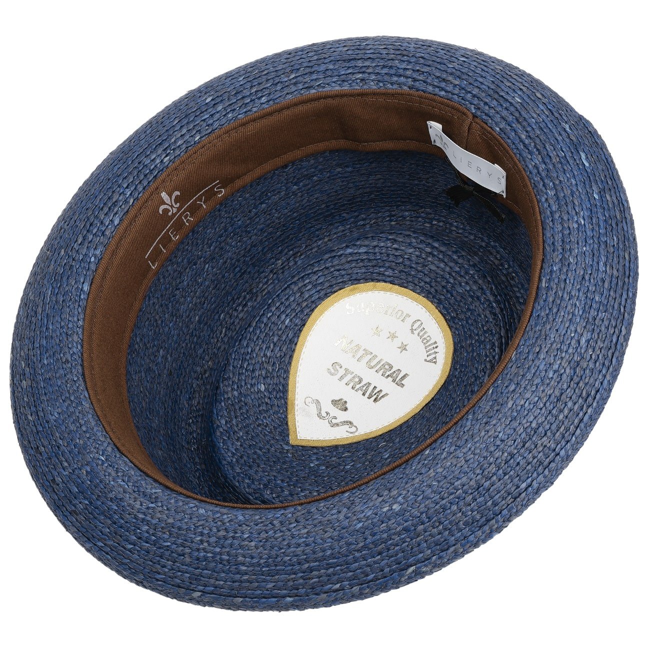 Blue Raffia Pork Pie - JJ Hat Center ®