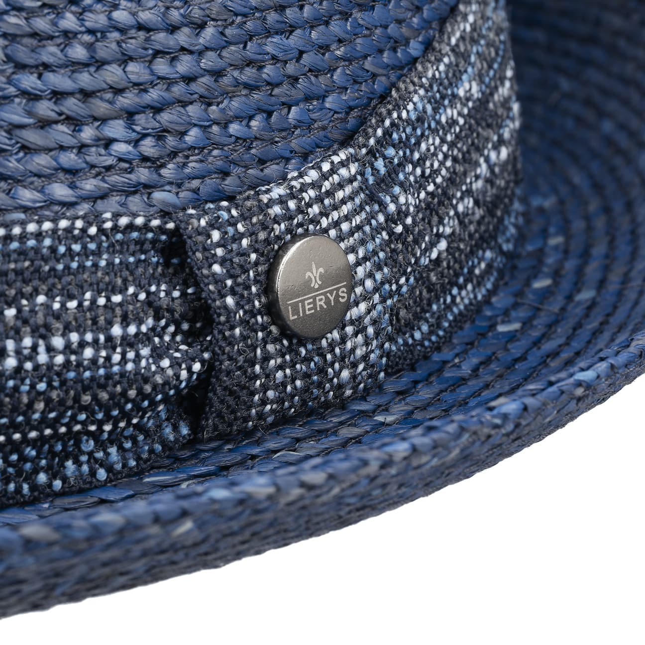 Blue Raffia Pork Pie - JJ Hat Center ®