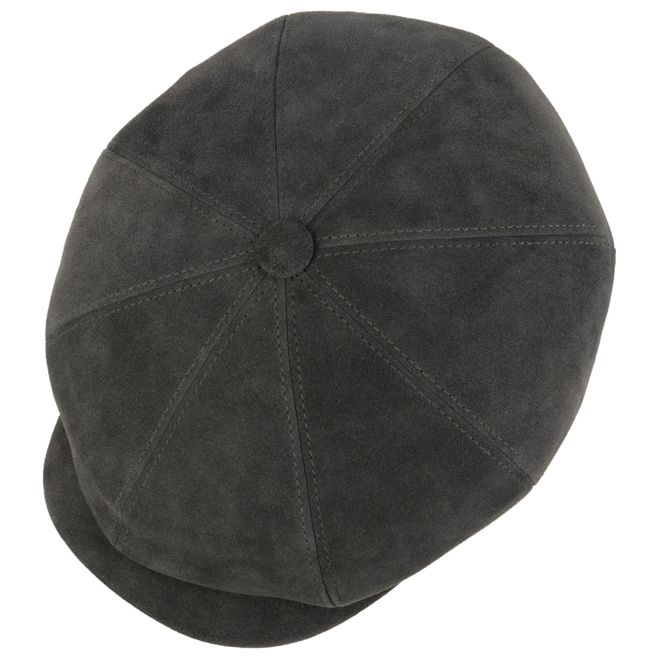 8 Panel Suede Calfskin Flat Cap - JJ Hat Center ®