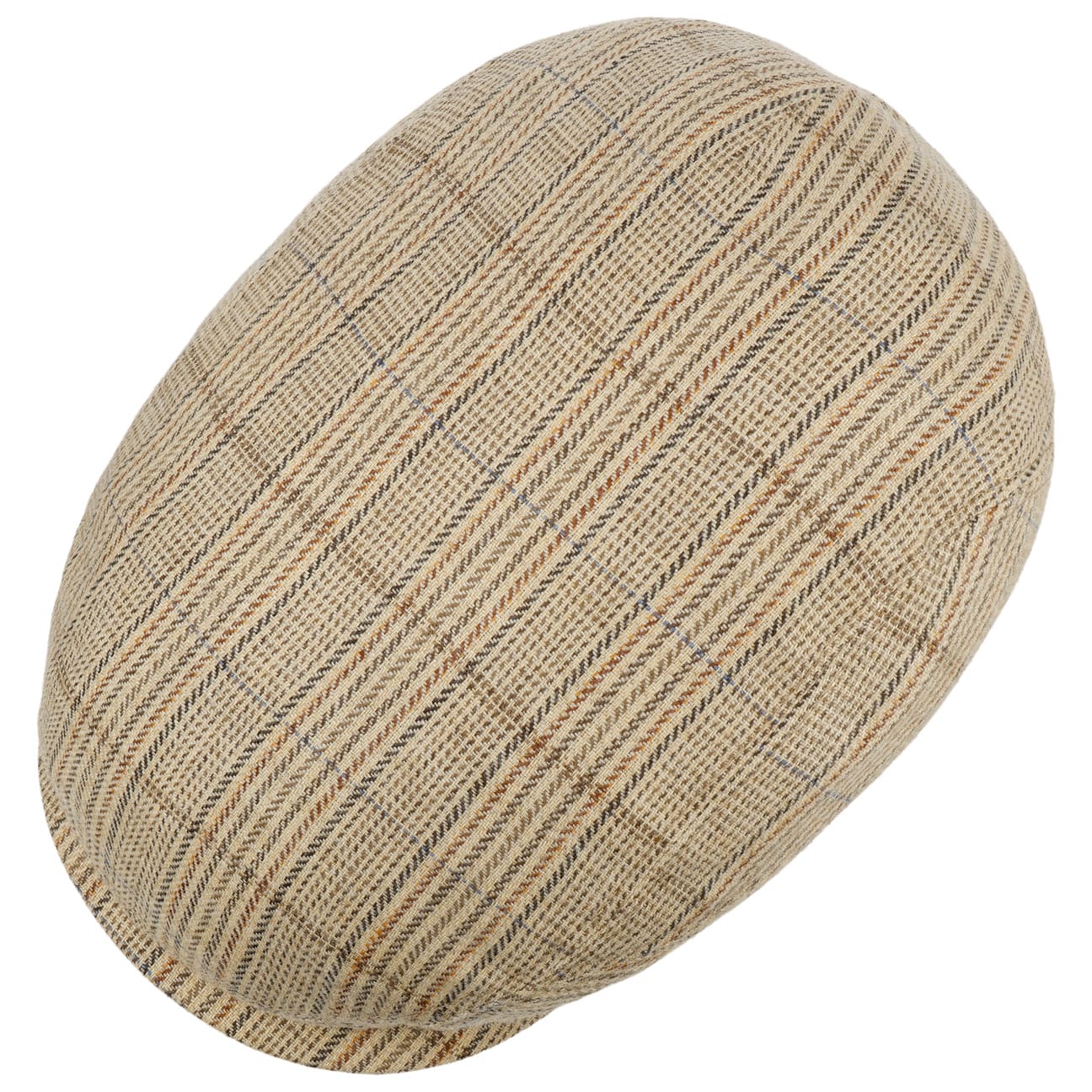 Linen Mix Stripe Driver Flat Cap - JJ Hat Center ®
