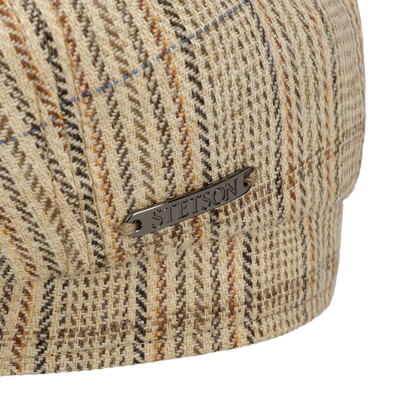 Hatteras Linen Mix Stripe Flat Cap - JJ Hat Center ®