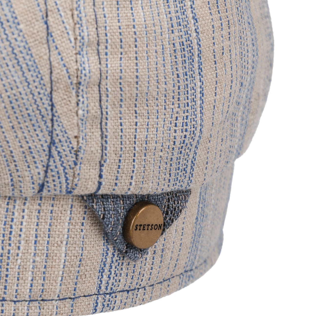 Tesrick Stripe Linen Flat Cap - JJ Hat Center ®
