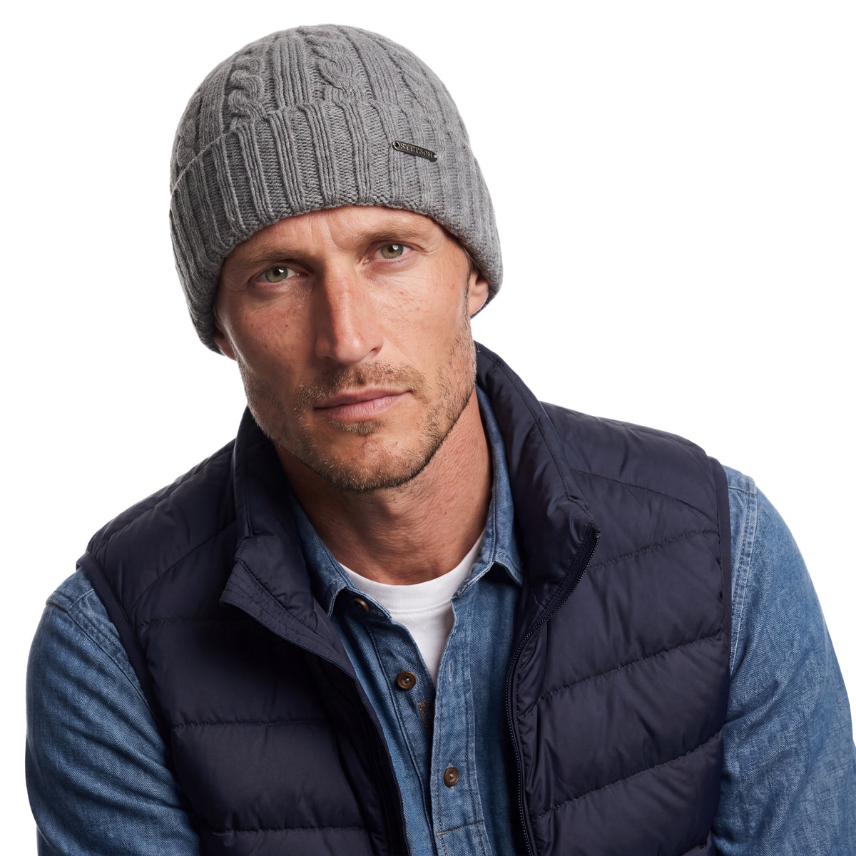 Tervik Cable Cashmere Beanie Hat