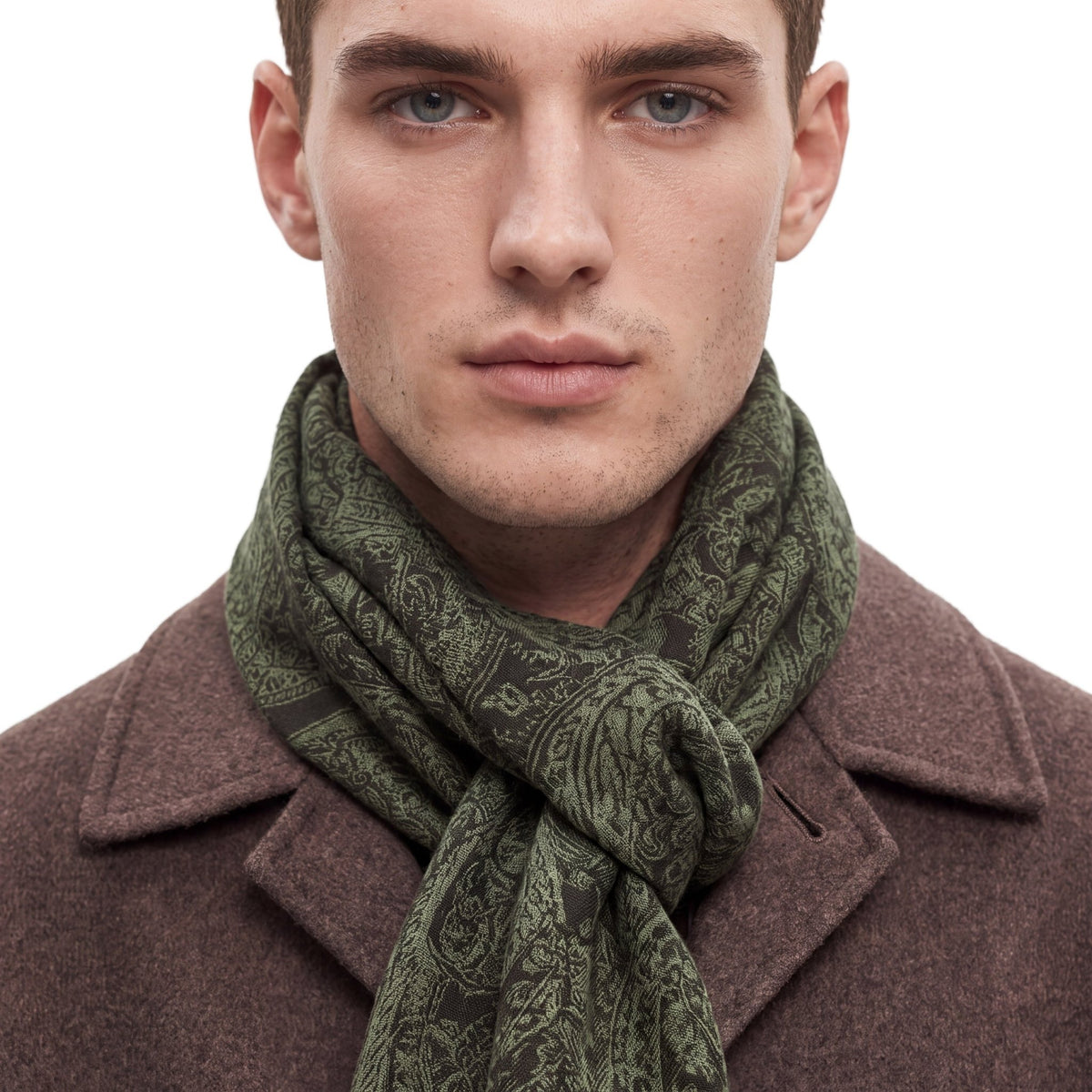 Twotone Paisley Mix Wool Scarf - JJ Hat Center ®