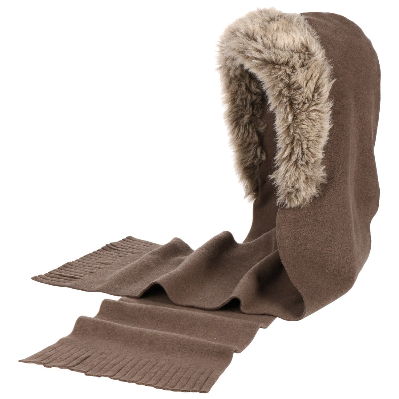 Fleece Hat - Scarf with Faux Fur - JJ Hat Center ®