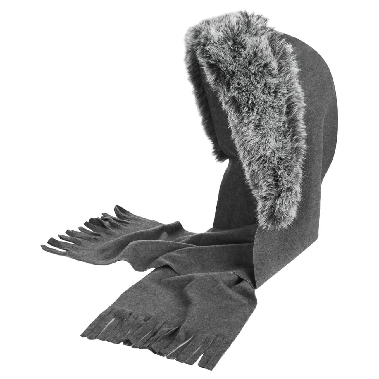 Fleece Hat - Scarf with Faux Fur - JJ Hat Center ®