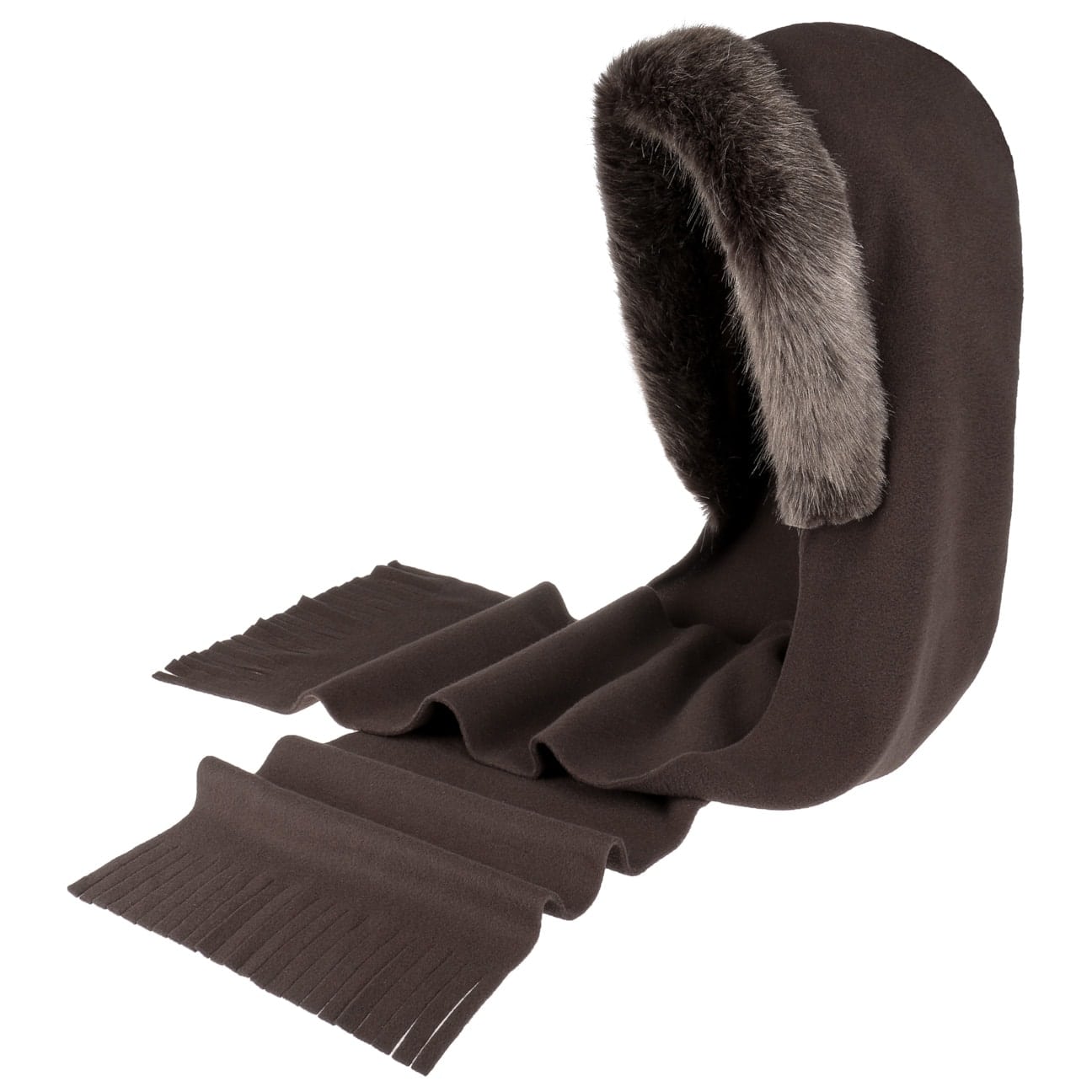 Fleece Hat - Scarf with Faux Fur - JJ Hat Center ®