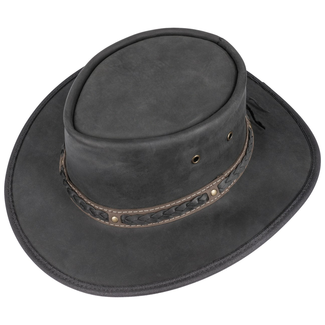 Squashy Bronco Leather Hat - JJ Hat Center ®