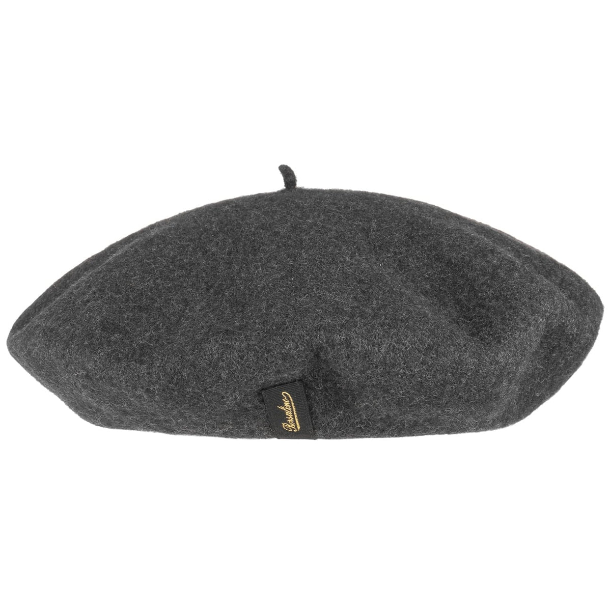 Vintage Borsalino Italian Classic Black Beret in Wool Borsalino Wool Beret Women/Men Anthracite One Size at Amazon  main image 2