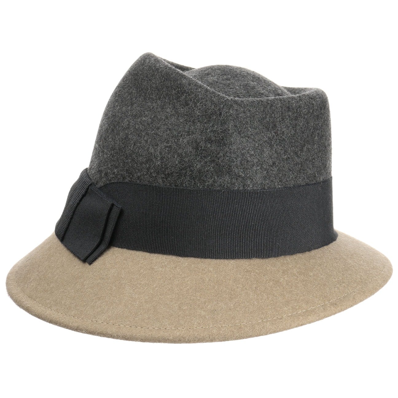 Asym Twotone Wool Felt Hat by Lierys - JJ Hat Center ®