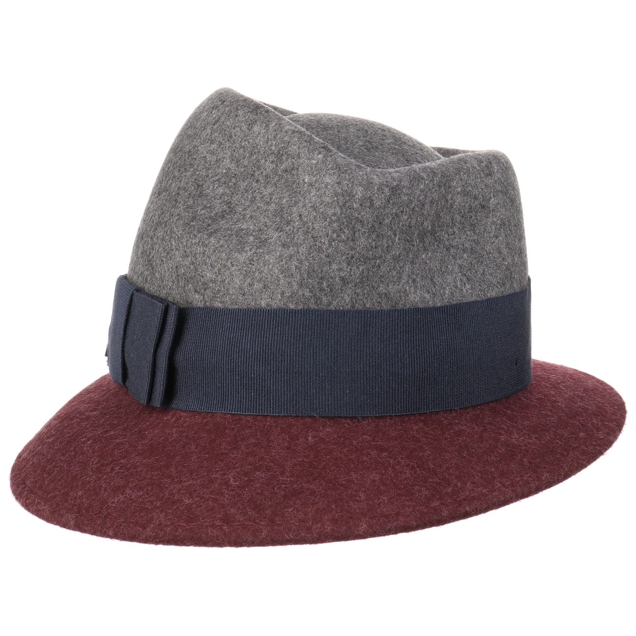 Asym Twotone Wool Felt Hat by Lierys - JJ Hat Center ®