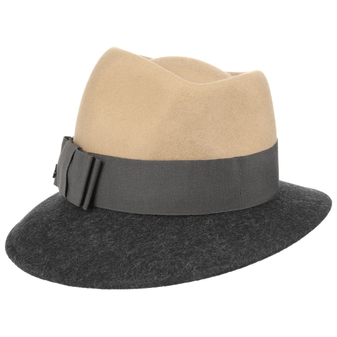Asym Twotone Wool Felt Hat by Lierys - JJ Hat Center ®