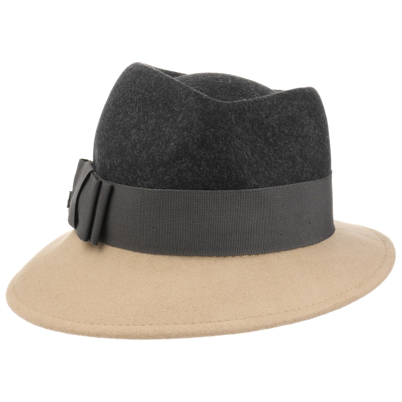 Asym Twotone Wool Felt Hat by Lierys - JJ Hat Center ®