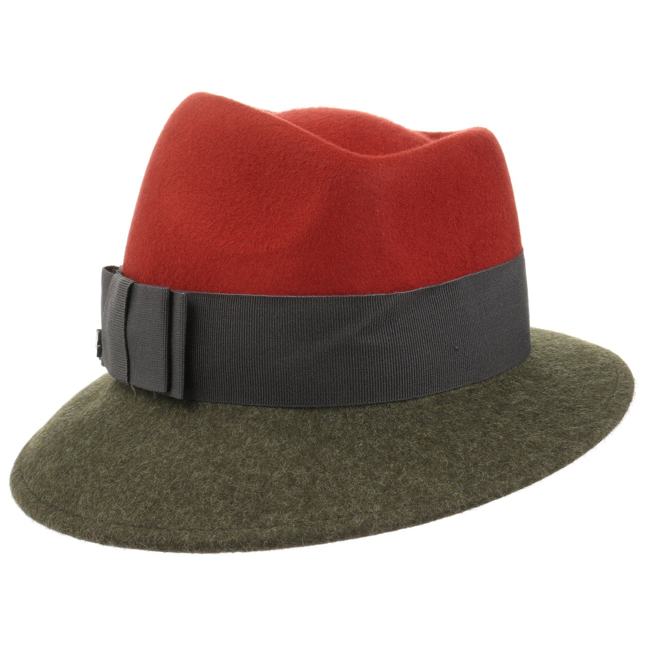 Asym Twotone Wool Felt Hat by Lierys - JJ Hat Center ®