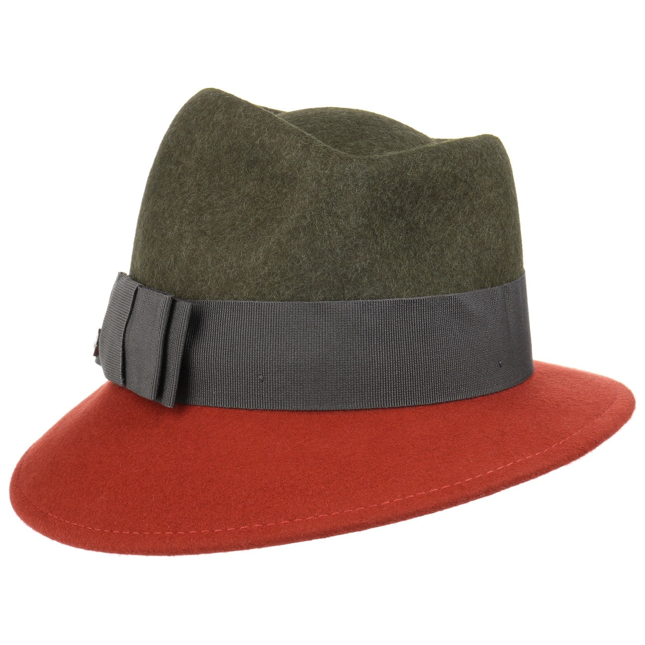 Asym Twotone Wool Felt Hat by Lierys - JJ Hat Center ®