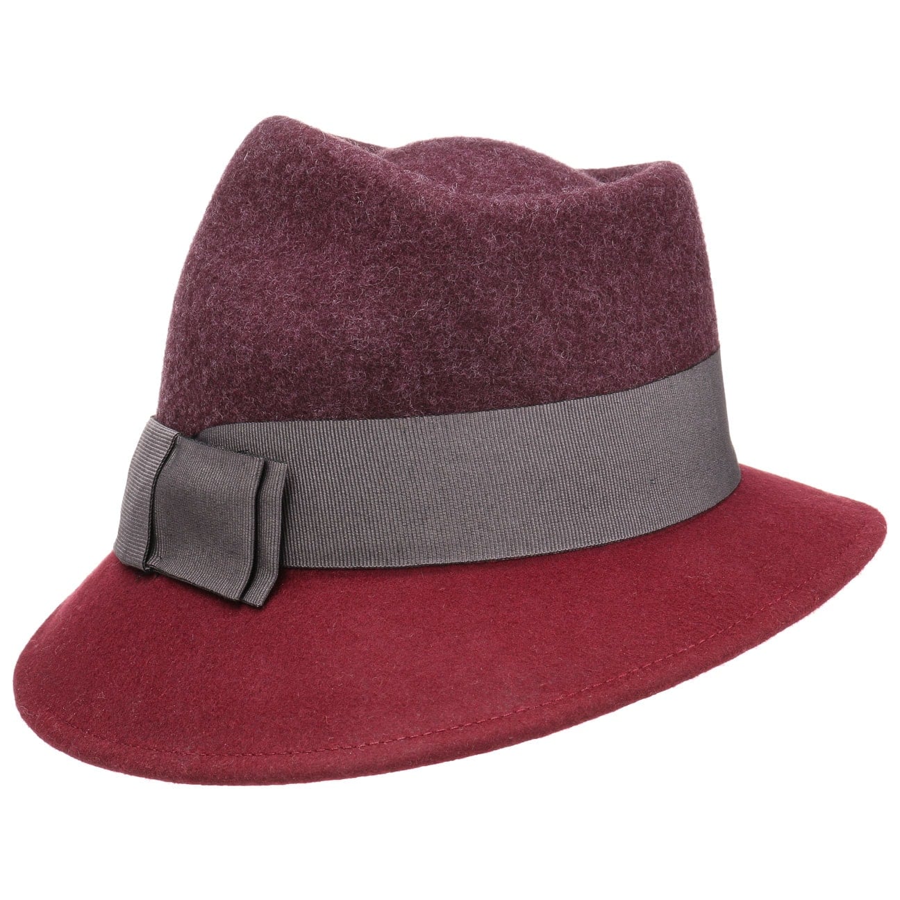 Asym Twotone Wool Felt Hat by Lierys - JJ Hat Center ®