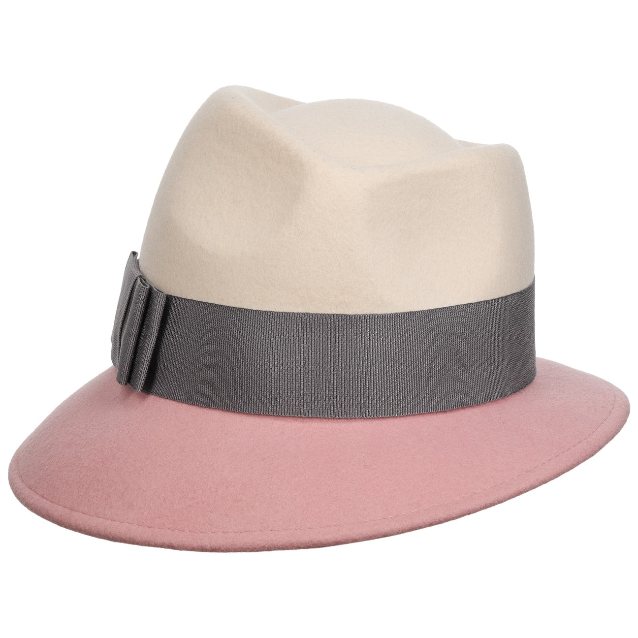 Asym Twotone Wool Felt Hat - JJ Hat Center ®