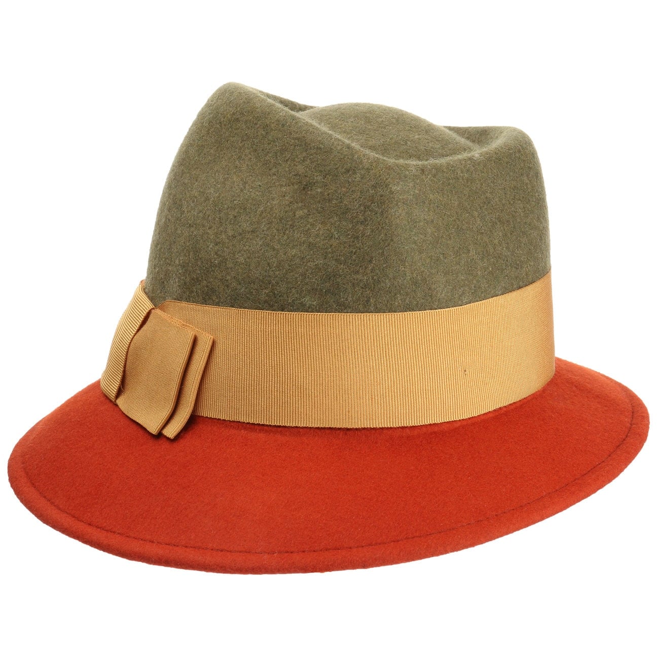 Asym Twotone Wool Felt Hat by Lierys - JJ Hat Center ®