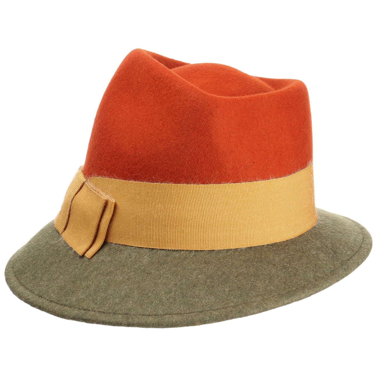Asym Twotone Wool Felt Hat by Lierys - JJ Hat Center ®