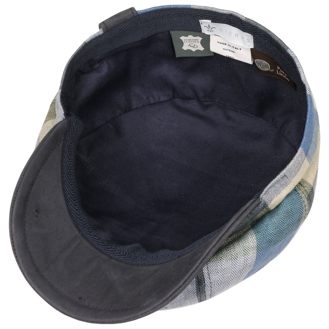 City Bic Leather Piping Flat Cap by Lierys - JJ Hat Center ®