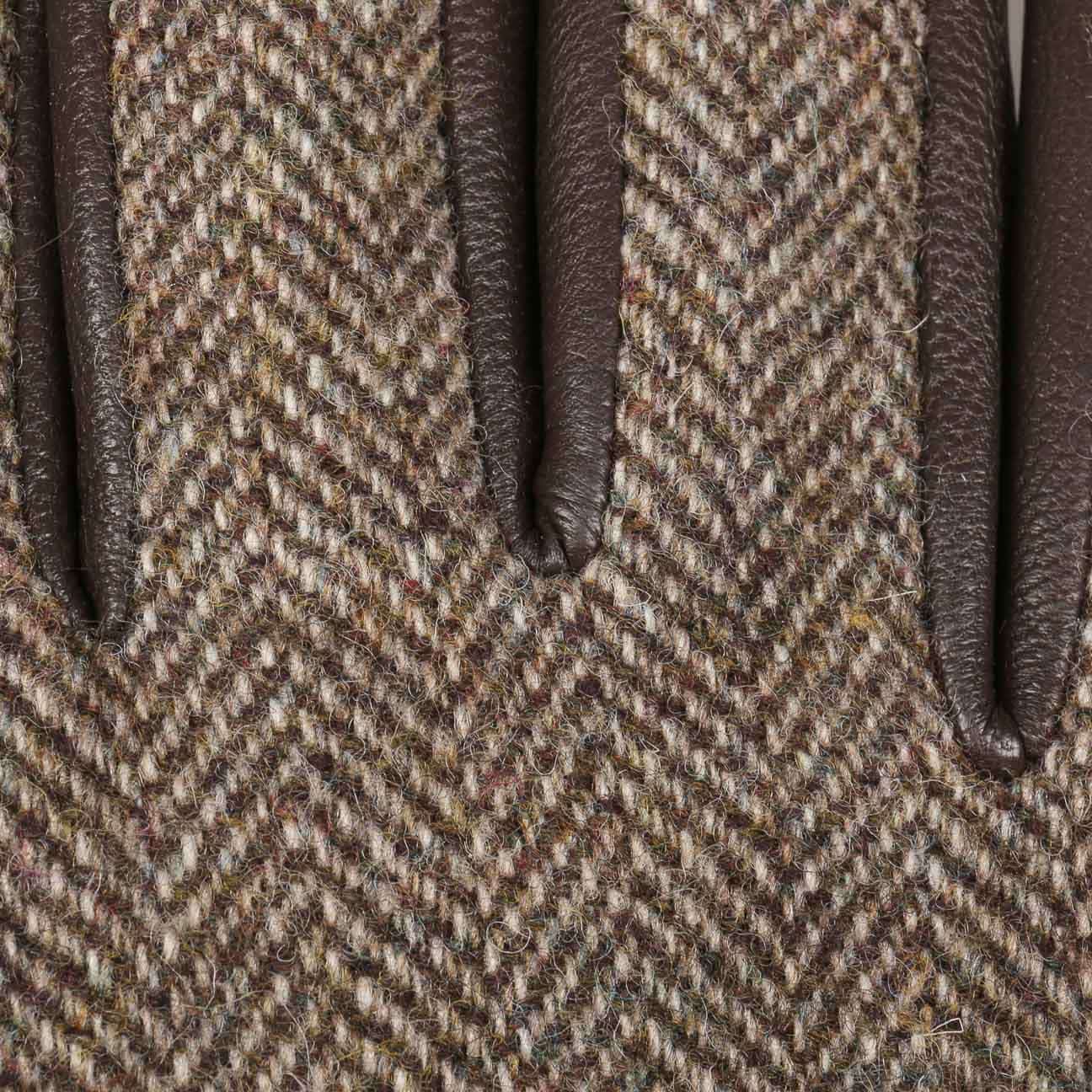 Herringbone Wool Leather Gloves by Stetson - JJ Hat Center ®