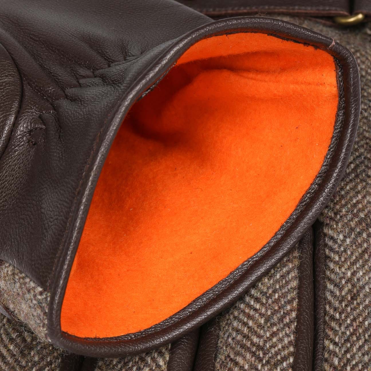 Herringbone Wool Leather Gloves by Stetson - JJ Hat Center ®
