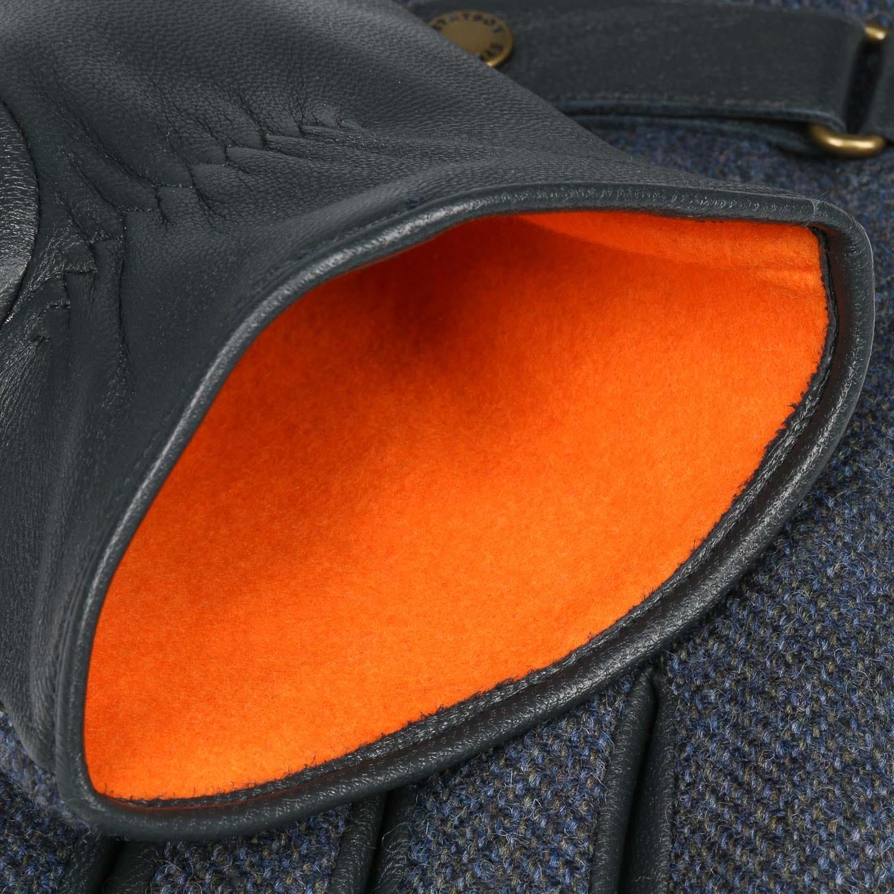 Herringbone Wool Leather Gloves by Stetson - JJ Hat Center ®