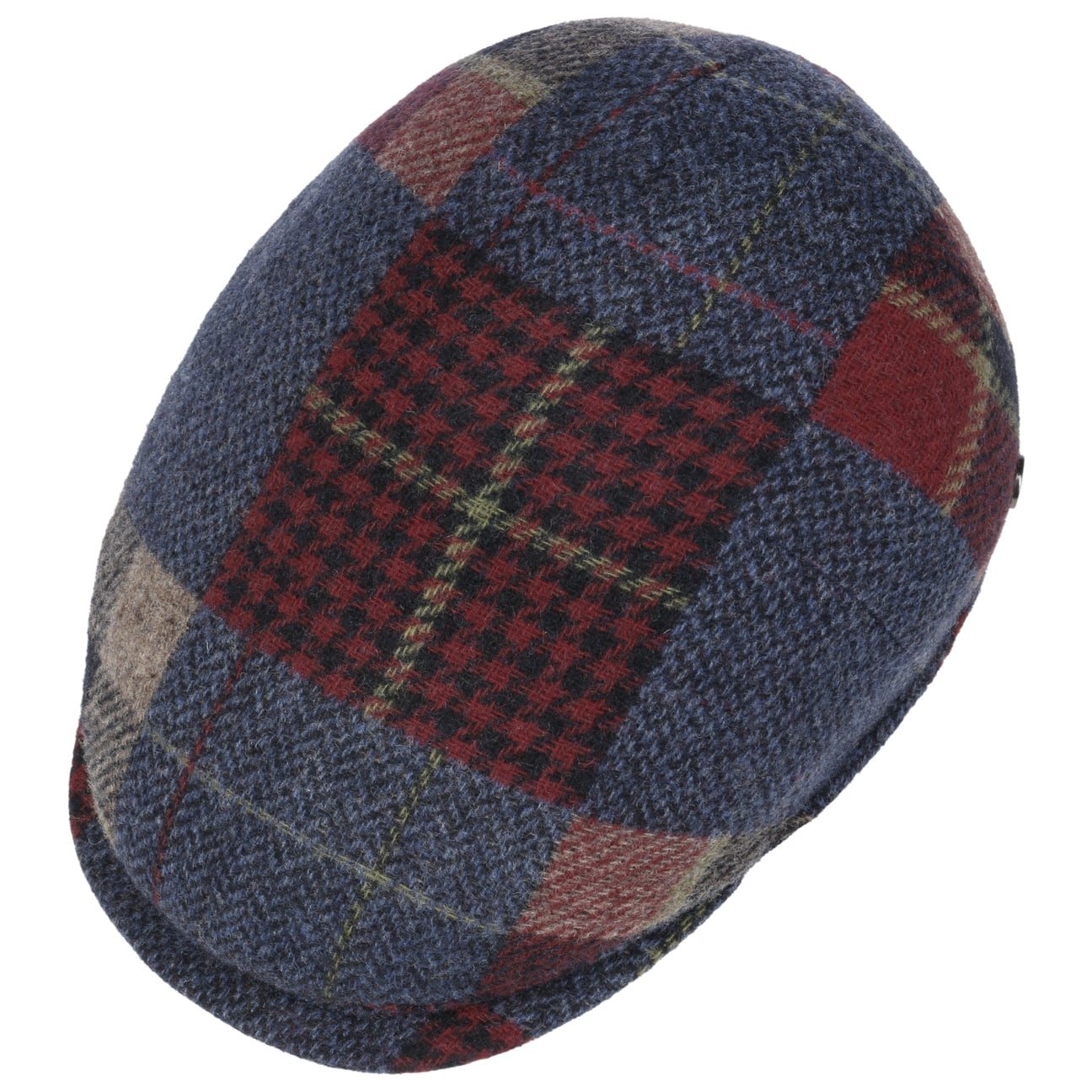 Capri Merino Patchwork Flat Cap by Lierys - JJ Hat Center ®