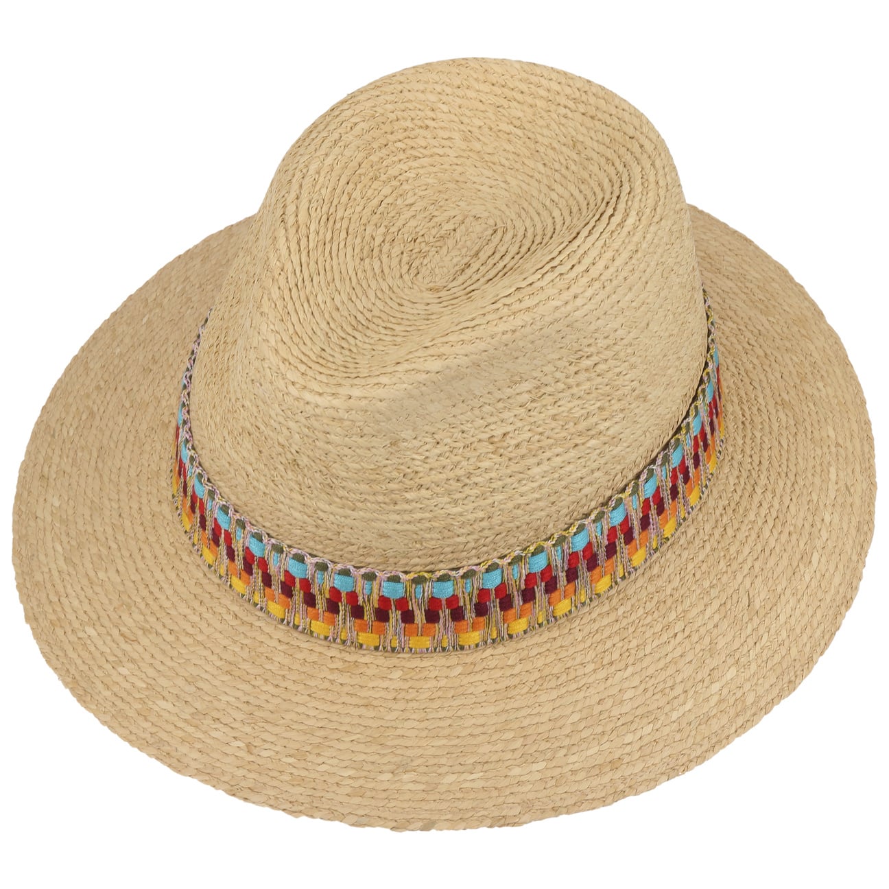 Multicolour Trim Raffia Hat by Lierys - JJ Hat Center ®