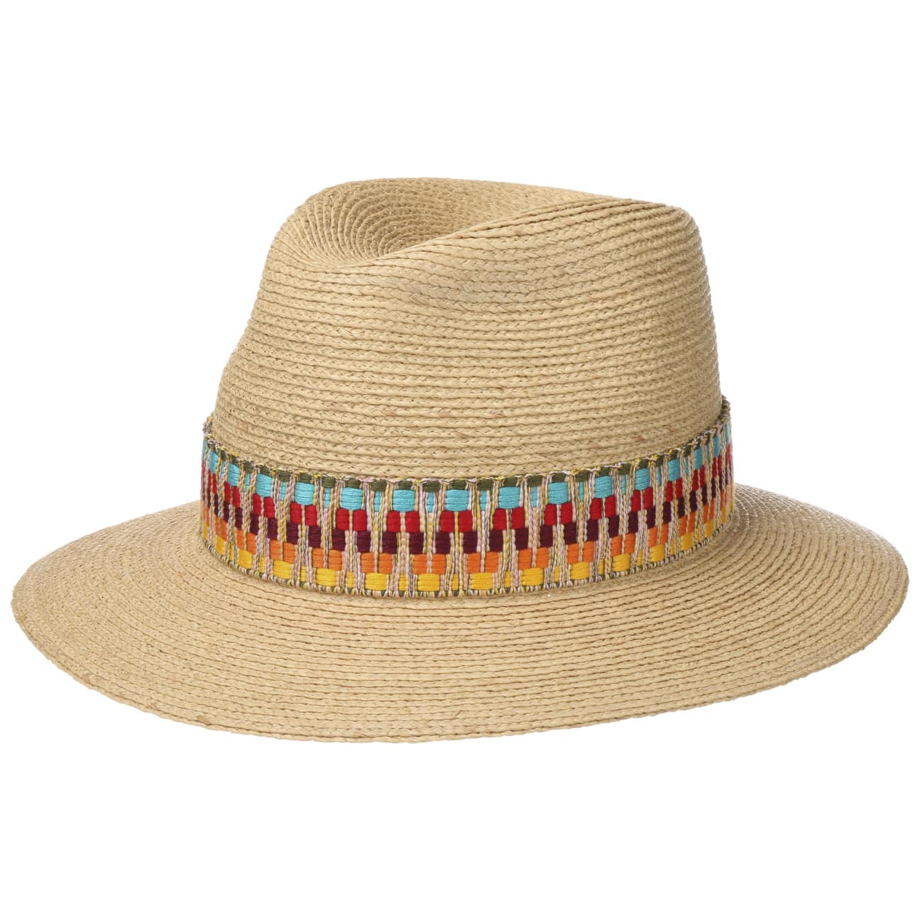 Multicolour Trim Raffia Hat by Lierys - JJ Hat Center ®