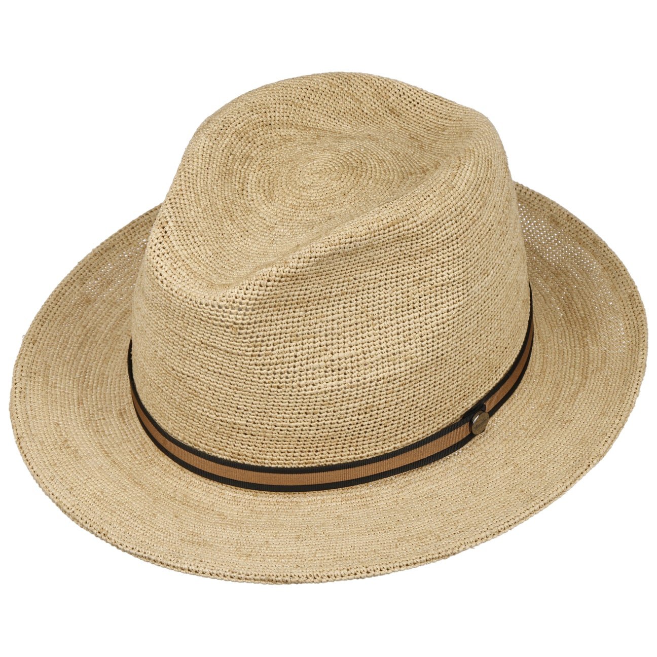 Packable Crochet Straw Hat by Borsalino - JJ Hat Center ®