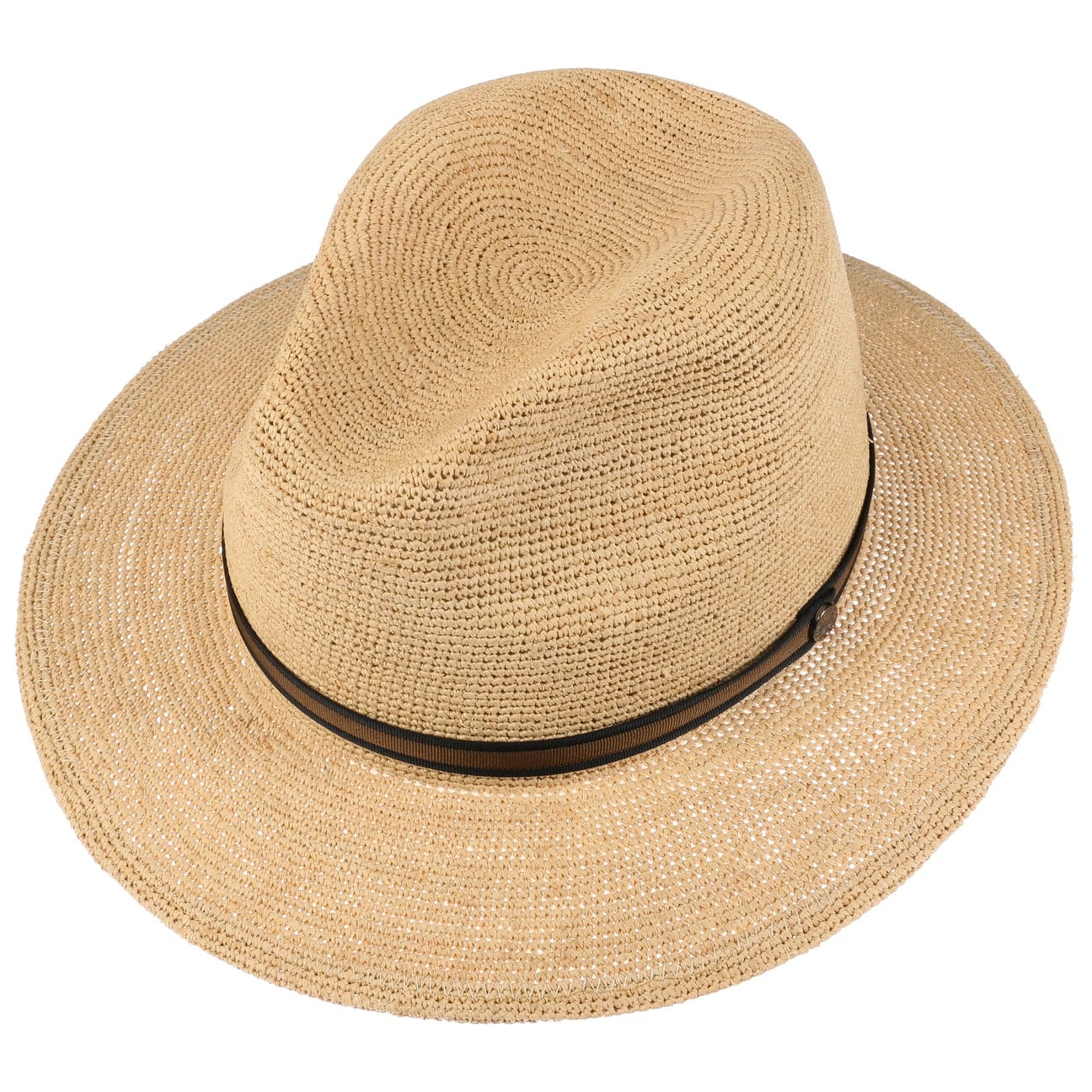 Packable Crochet Straw Hat by Borsalino - JJ Hat Center ®
