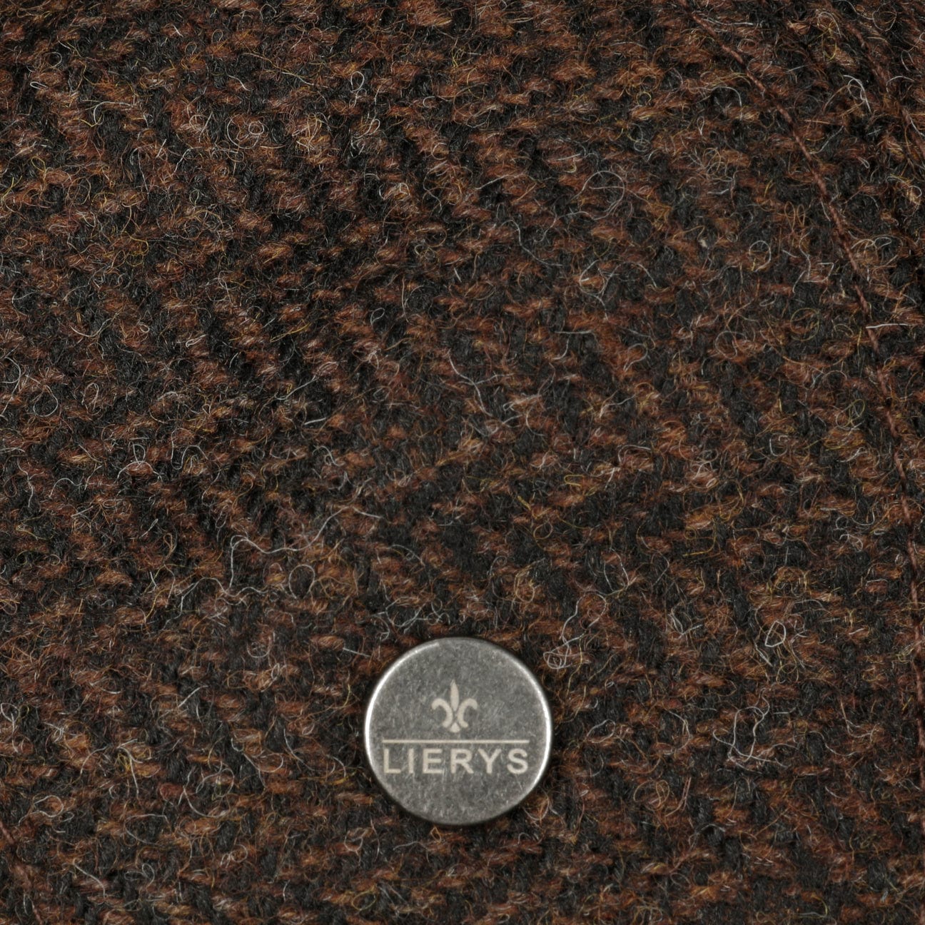 Crimson Wool Herringbone Flat Cap by Lierys - JJ Hat Center ®