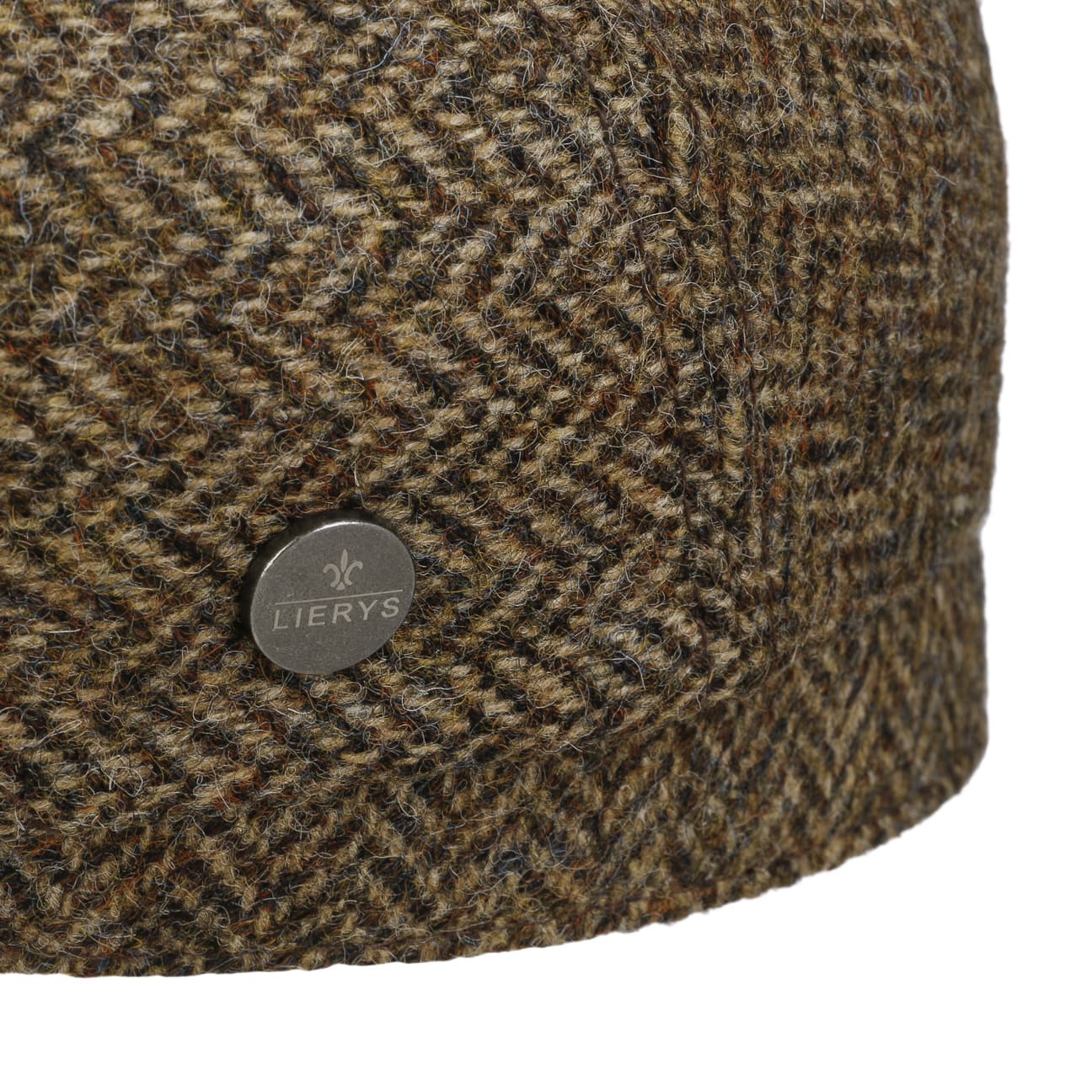 Crimson Wool Herringbone Flat Cap by Lierys - JJ Hat Center ®