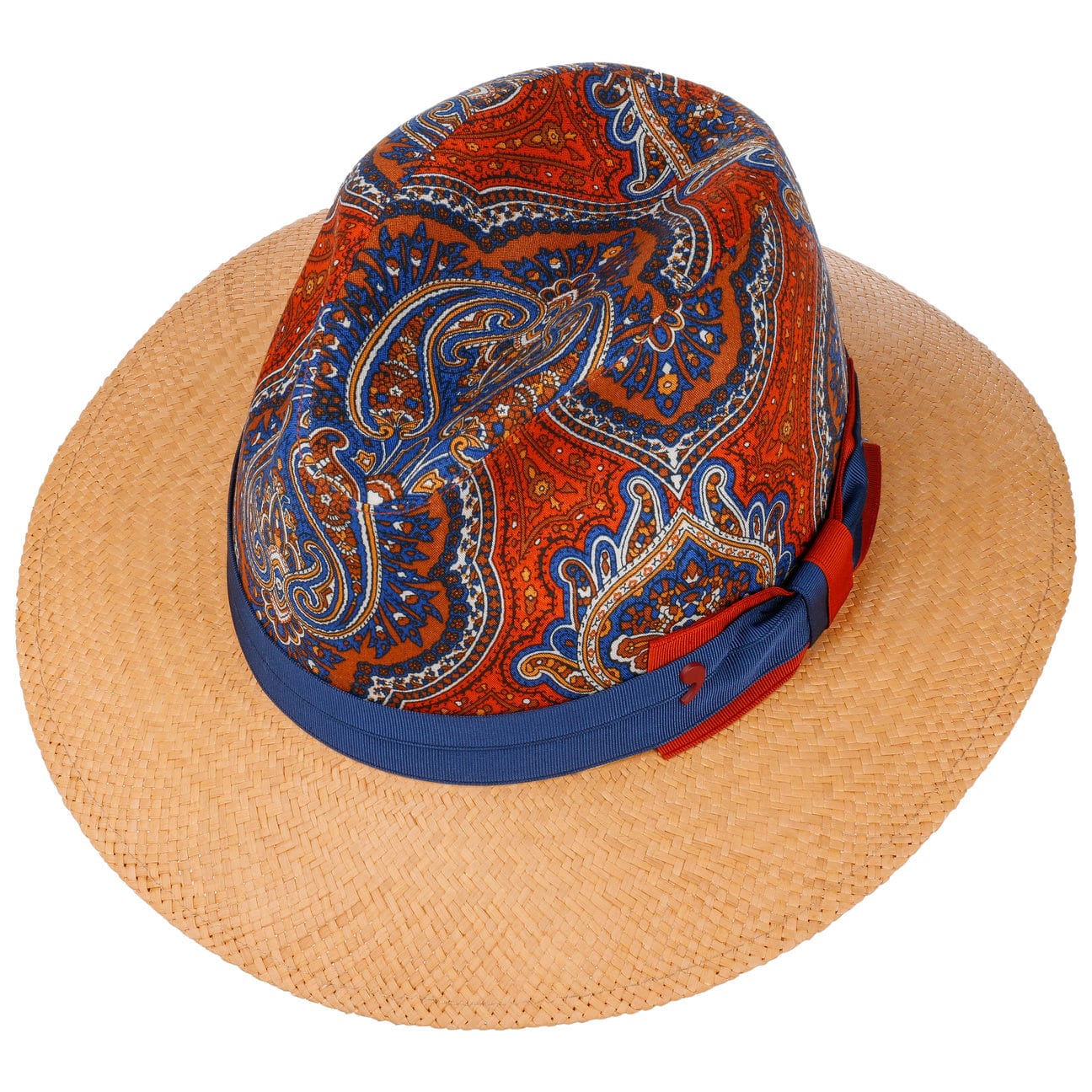 Paisley Crown Panama Hat by Alfonso D'Este - JJ Hat Center ®