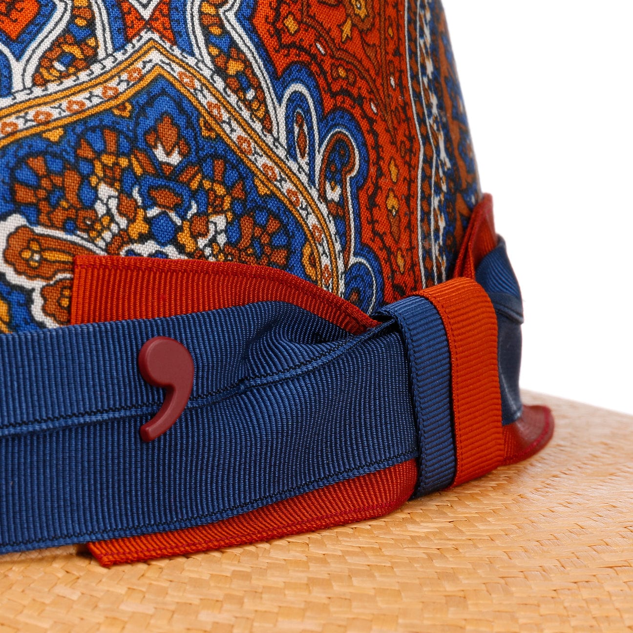 Paisley Crown Panama Hat by Alfonso D'Este - JJ Hat Center ®