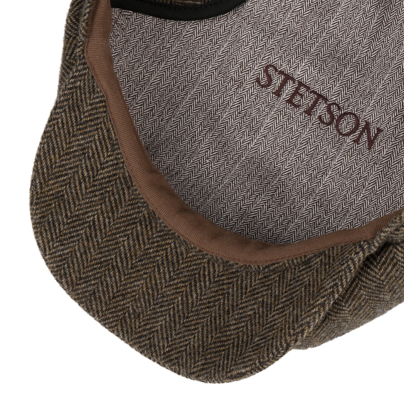 Hatteras Classic Herringbone Ear Flaps Newsboy Cap by Stetson - JJ Hat Center ®