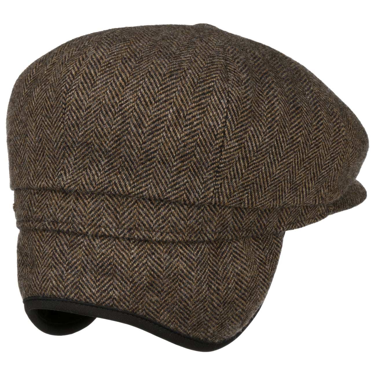 Hatteras Classic Herringbone Ear Flaps Newsboy Cap by Stetson - JJ Hat Center ®