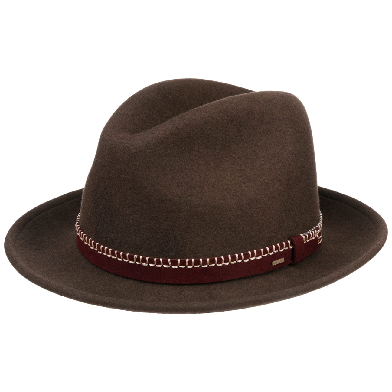 Flat Brimmed Trilby 100% Wool Fedora Hat Crushable Teardrop