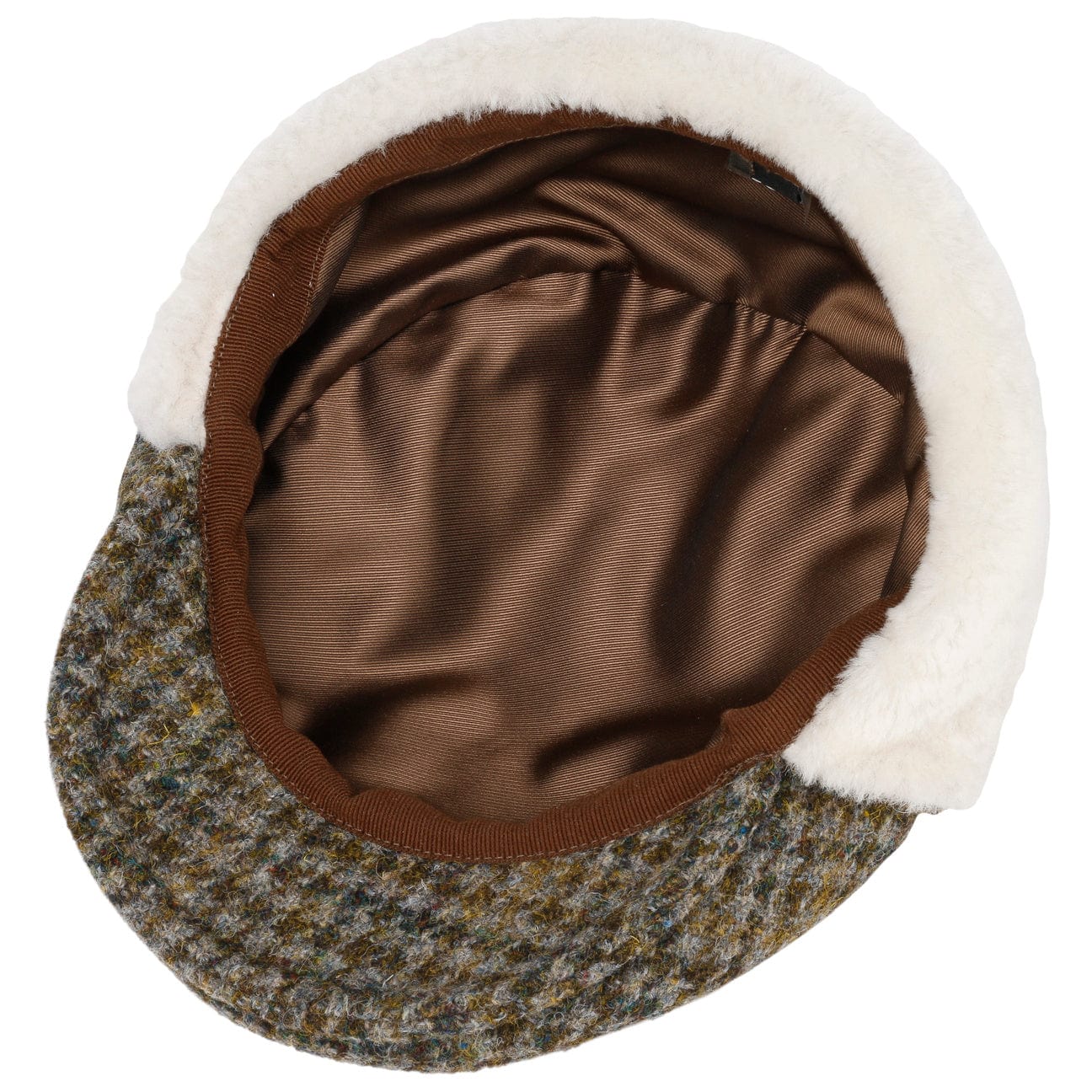 Harris Tweed Flat Cap with Ear Flaps by Lierys - JJ Hat Center ®