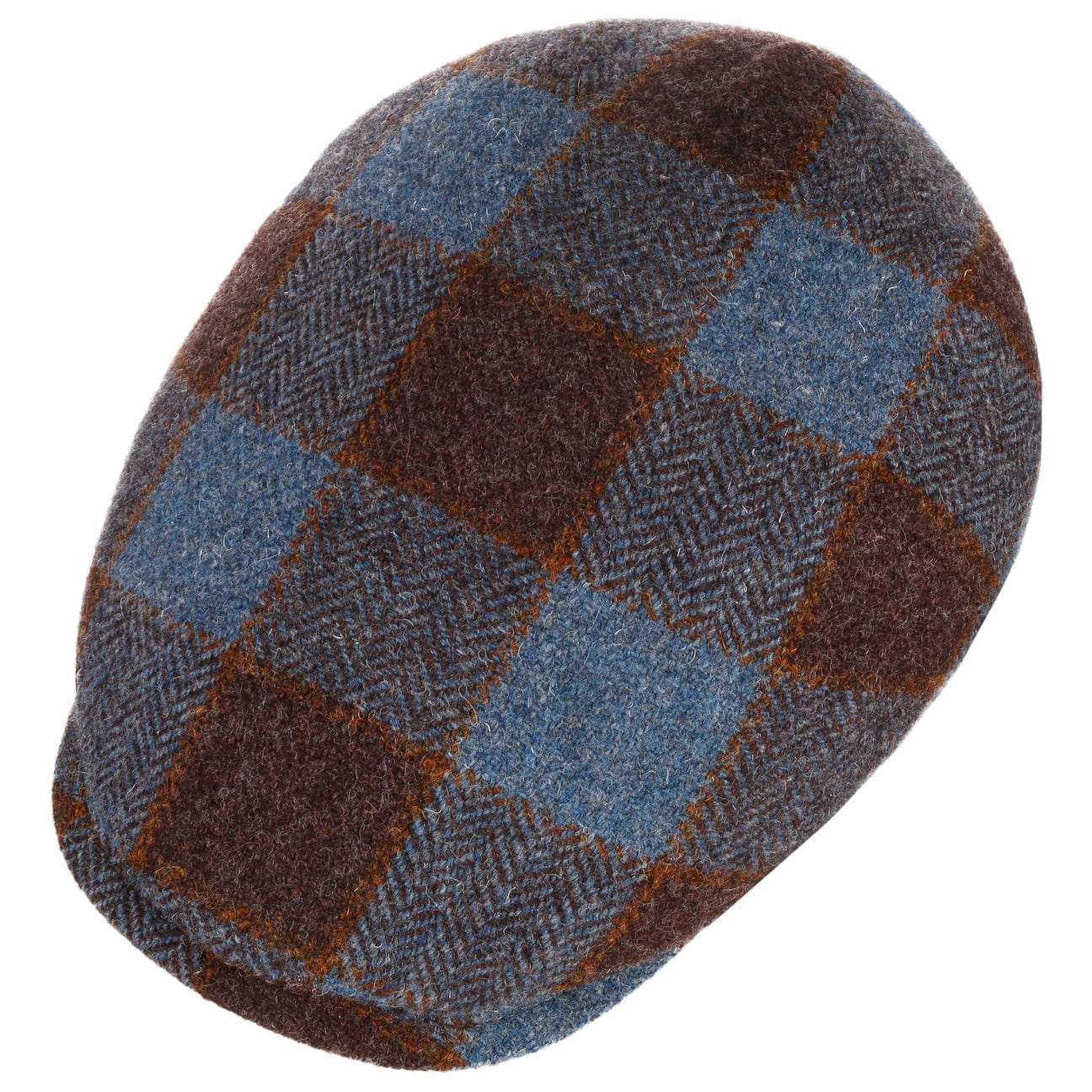 Capri Check Virgin Wool Flat Cap by Lierys - JJ Hat Center ®