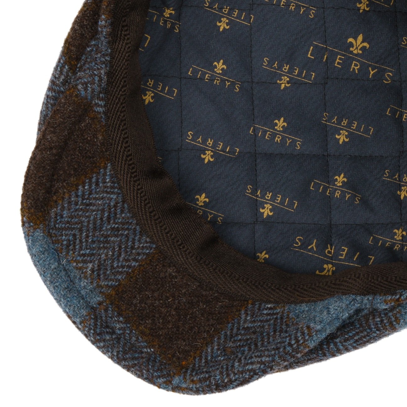 Capri Check Virgin Wool Flat Cap by Lierys - JJ Hat Center ®