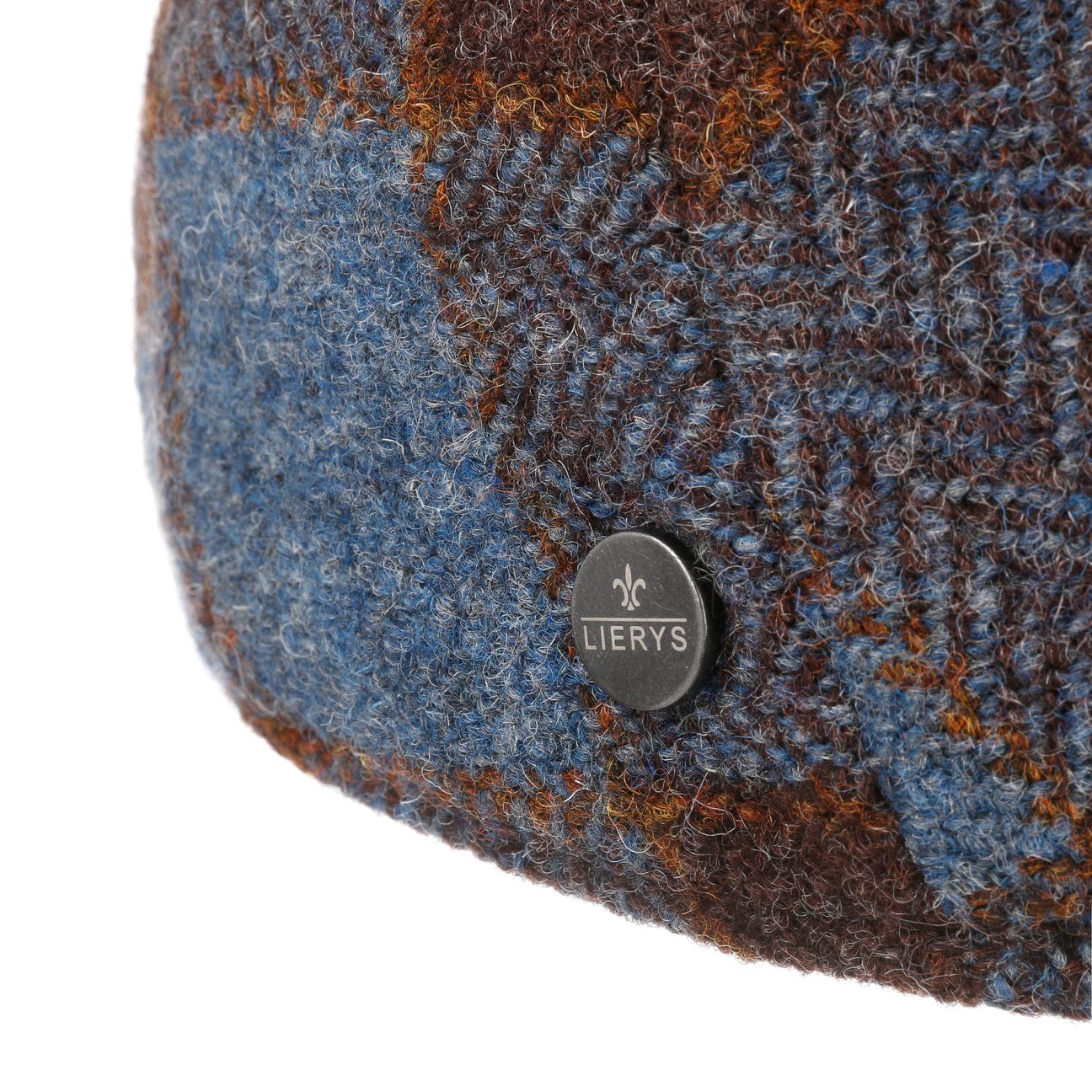 Capri Check Virgin Wool Flat Cap by Lierys - JJ Hat Center ®