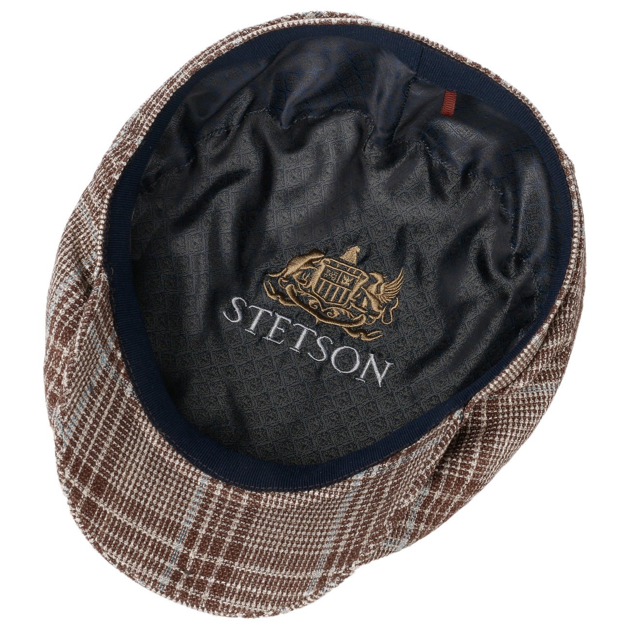 Wool Silk Check Flat Cap - JJ Hat Center ®
