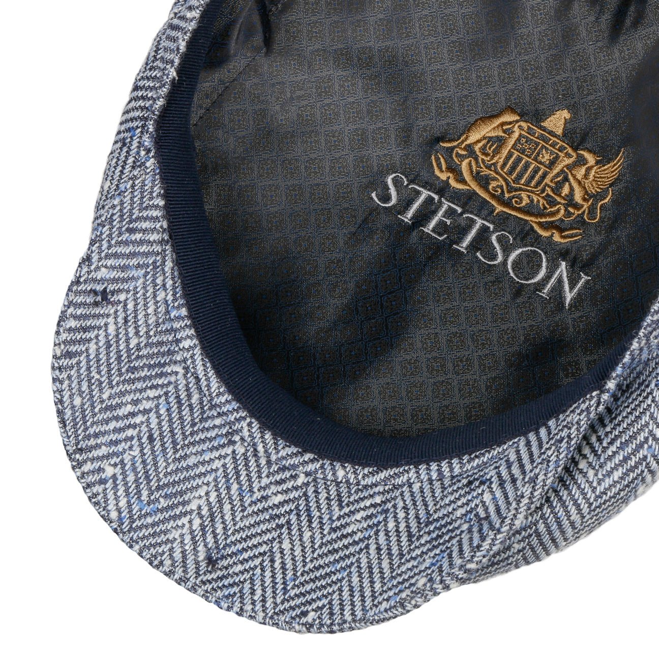 New Herringbone Silk Flat Cap - JJ Hat Center ®