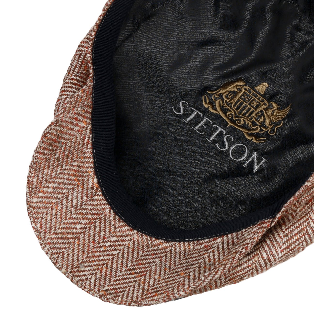 New Herringbone Silk Flat Cap - JJ Hat Center ®