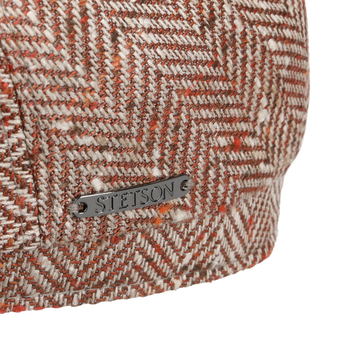 New Herringbone Silk Flat Cap - JJ Hat Center ®