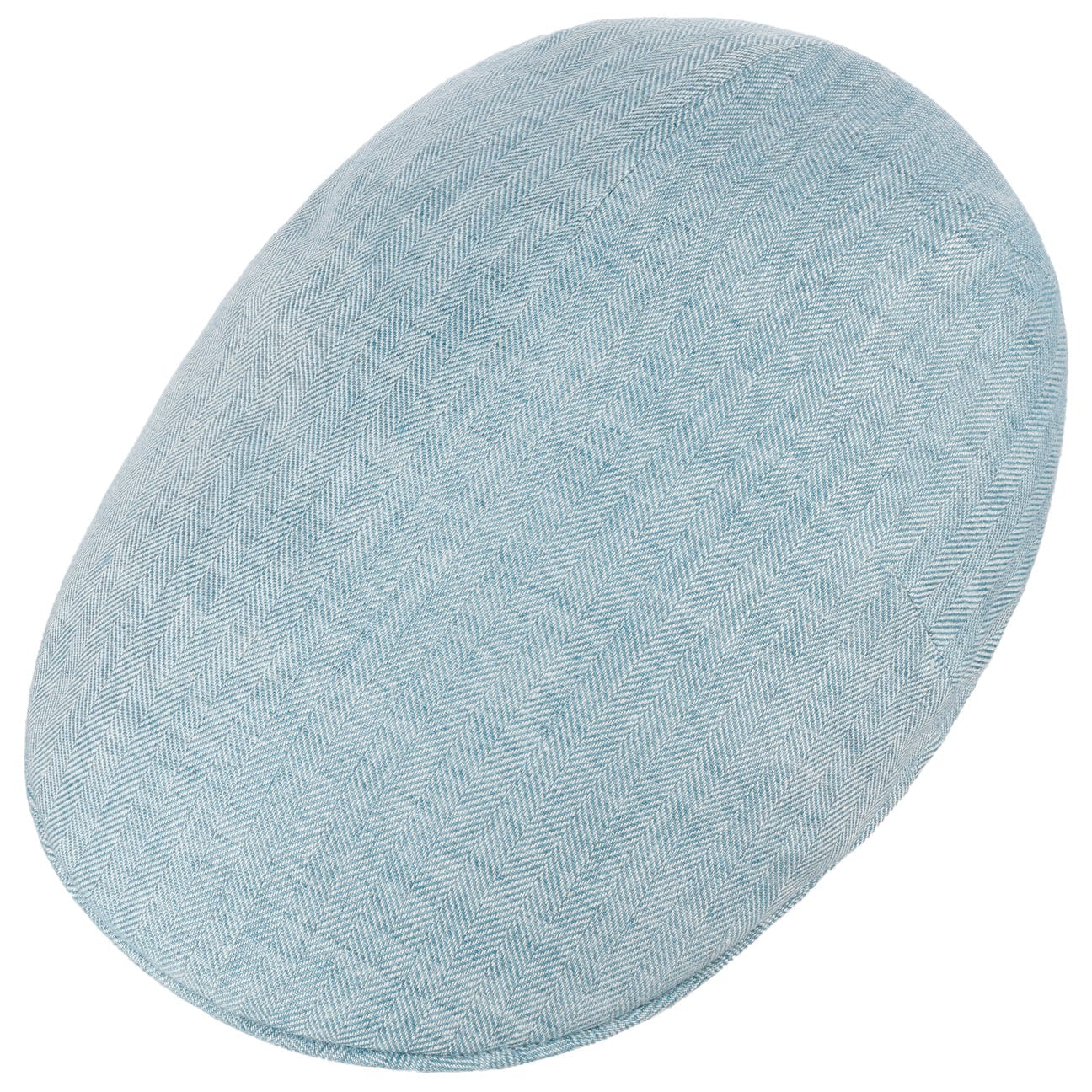 Herringbone Linen Flat Cap by Borsalino - JJ Hat Center ®