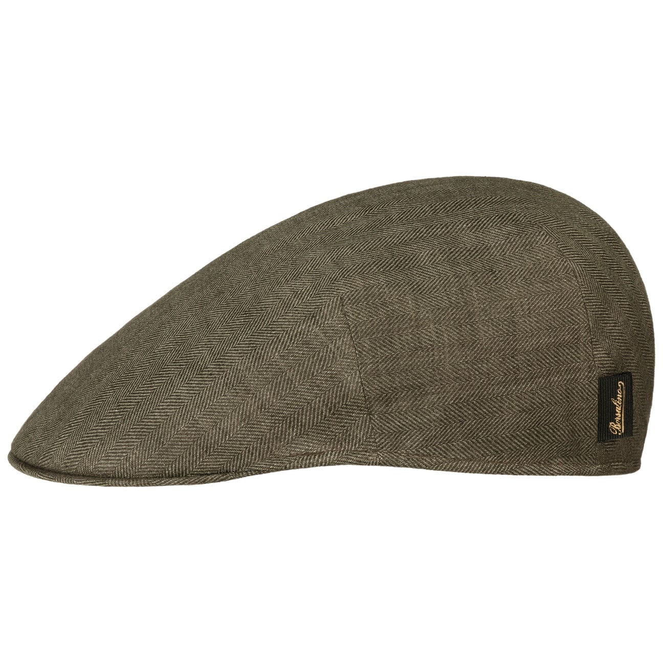 Herringbone Linen Flat Cap by Borsalino - JJ Hat Center ®