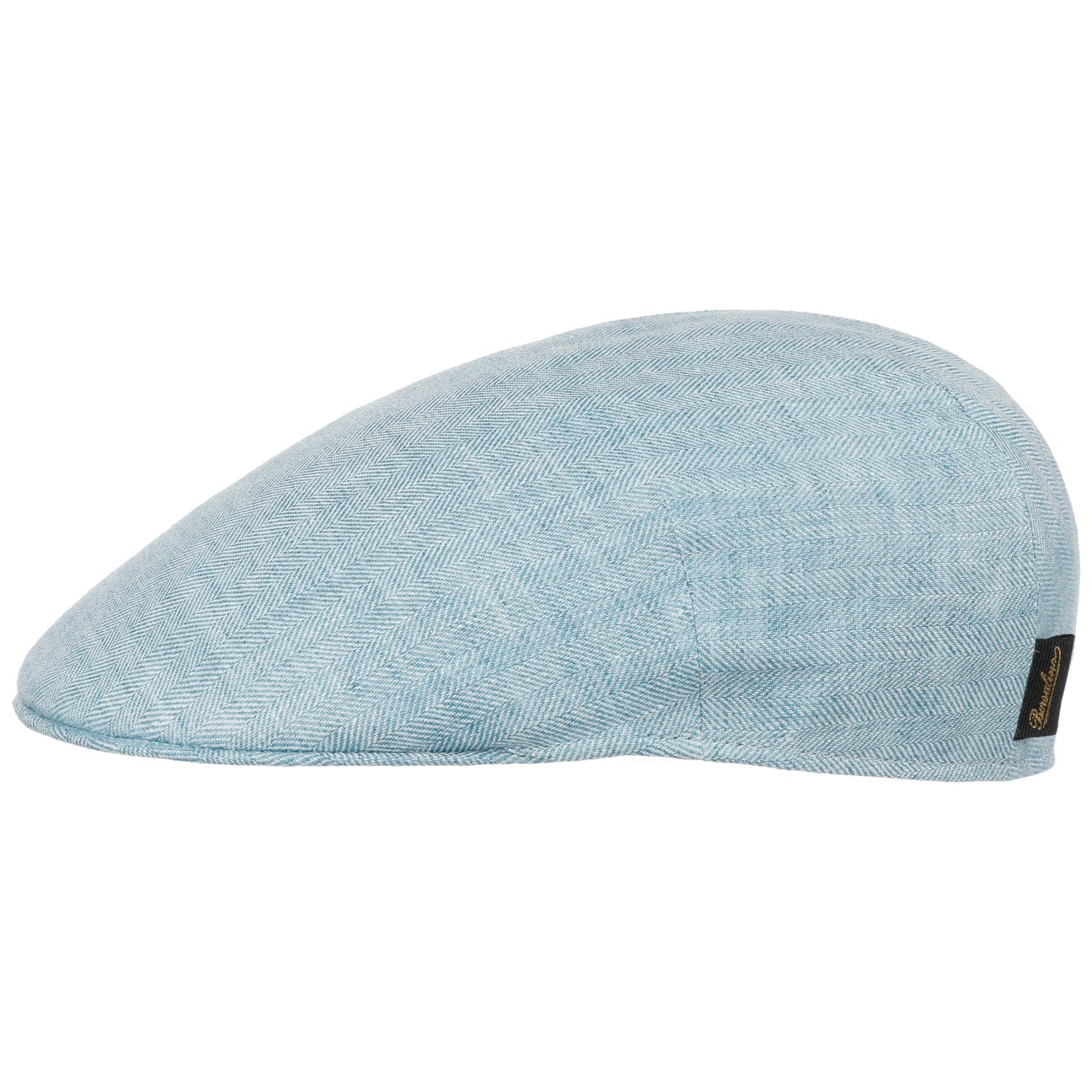 Herringbone Linen Flat Cap by Borsalino - JJ Hat Center ®